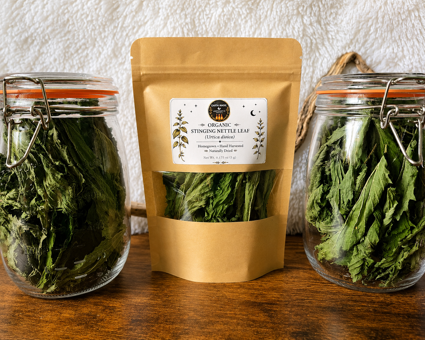 Organic Stinging Nettle Leaf (Hand Harvested & Naturally Dried)